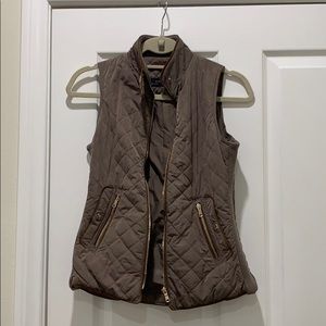 Zara Woman XS Khaki Vest